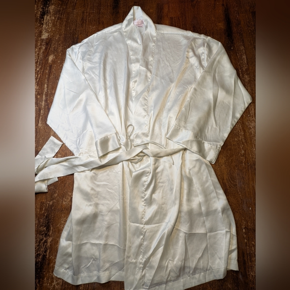 Victoria's Secret 90s Vintage Satin Robe Kimono Lingerie Classy Nightwear One Sz